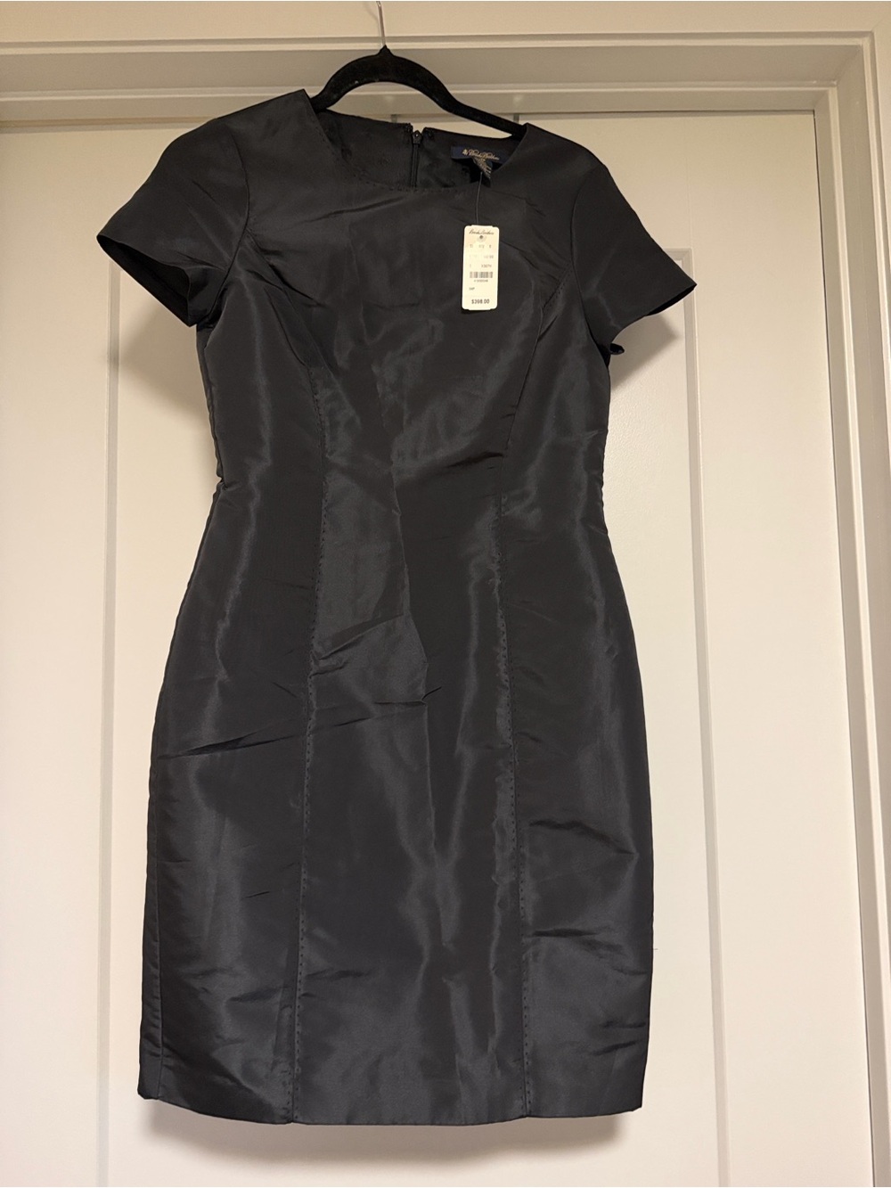 NWT Brooks Brothers Black Short-Sleeve Sheath Dress
